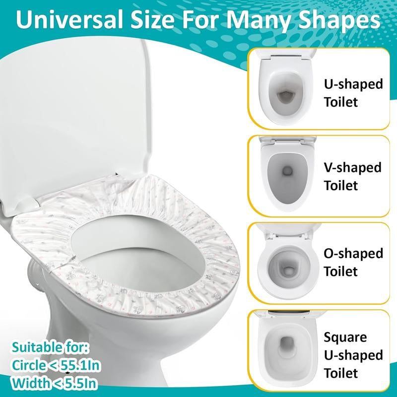Portable Toilet Mat - Disposable Toilet Seat Cover, Waterproof Non-Woven Fabric, 15 Pcs for Travel, Hotel, Public Toilets Colorful Traditional Set