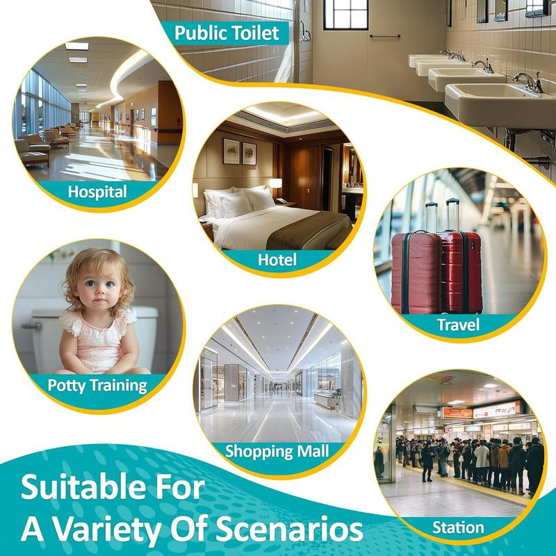 Portable Toilet Mat - Disposable Toilet Seat Cover, Waterproof Non-Woven Fabric, 15 Pcs for Travel, Hotel, Public Toilets Colorful Traditional Set
