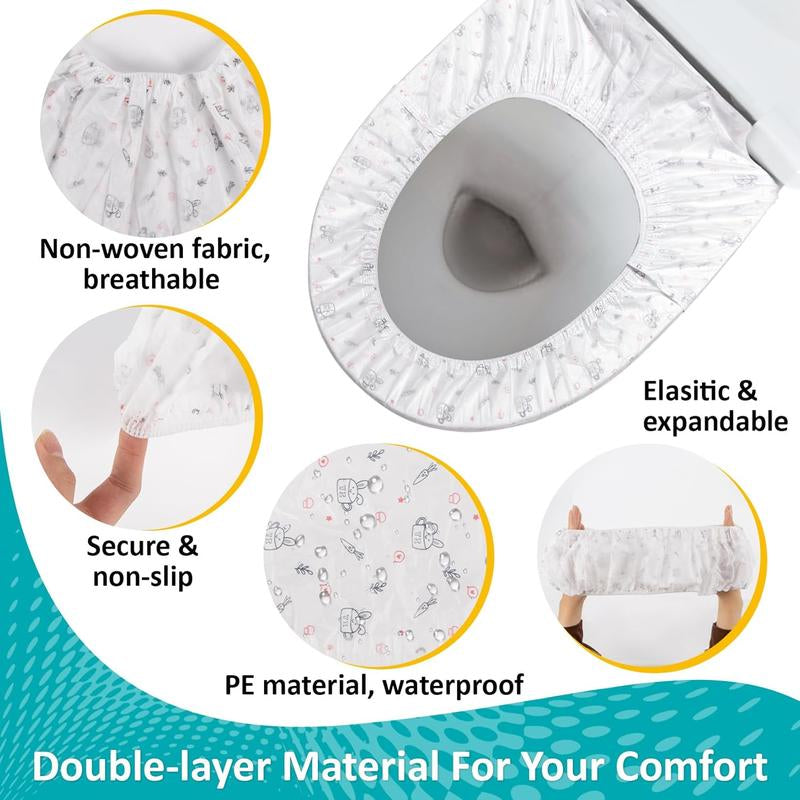 Portable Toilet Mat - Disposable Toilet Seat Cover, Waterproof Non-Woven Fabric, 15 Pcs for Travel, Hotel, Public Toilets Colorful Traditional Set