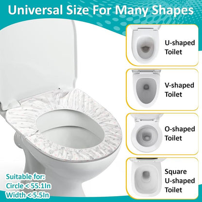 Portable Toilet Mat - Disposable Toilet Seat Cover, Waterproof Non-Woven Fabric, 15 Pcs for Travel, Hotel, Public Toilets Colorful Traditional Set
