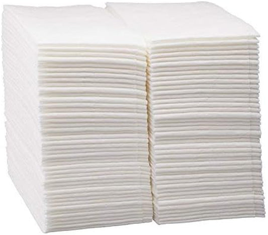 Luxury Linen-Feel Disposable Paper Towels, 100 Count - Soft and Absorbent Cloth-Like Napkins for Bathrooms, Kitchens, Weddings, Parties, Dinners, and Events