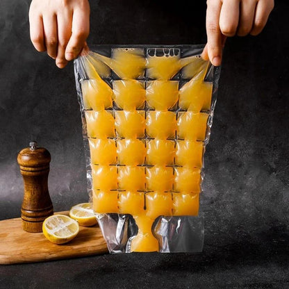50 PCS Disposable Ice Cube Bags Ice Tray Bag Ice Cube Mold Trays Self-Seal Cold Ice Pack Cooler Bag