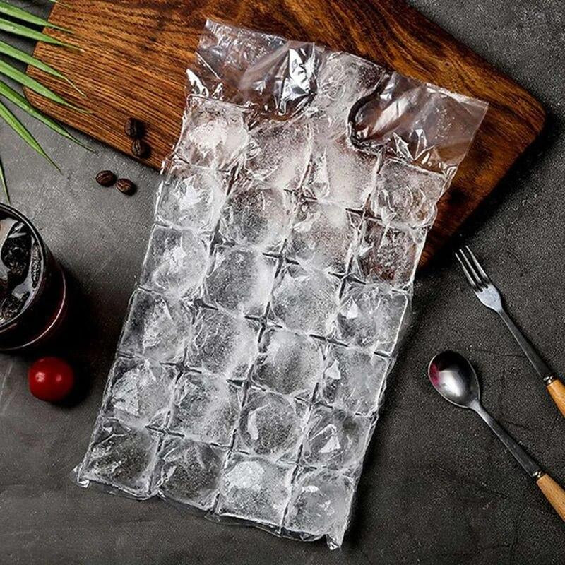 50 PCS Disposable Ice Cube Bags Ice Tray Bag Ice Cube Mold Trays Self-Seal Cold Ice Pack Cooler Bag