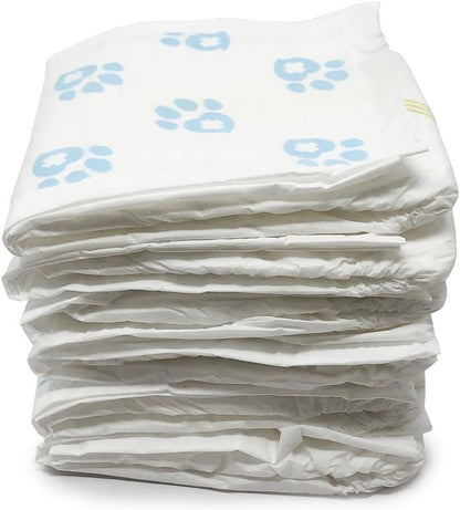 Disposable Male Dog Diapers, Medium Size, 144 Count - Snag-Free Fastener, Leak Protection, Wetness Indicator