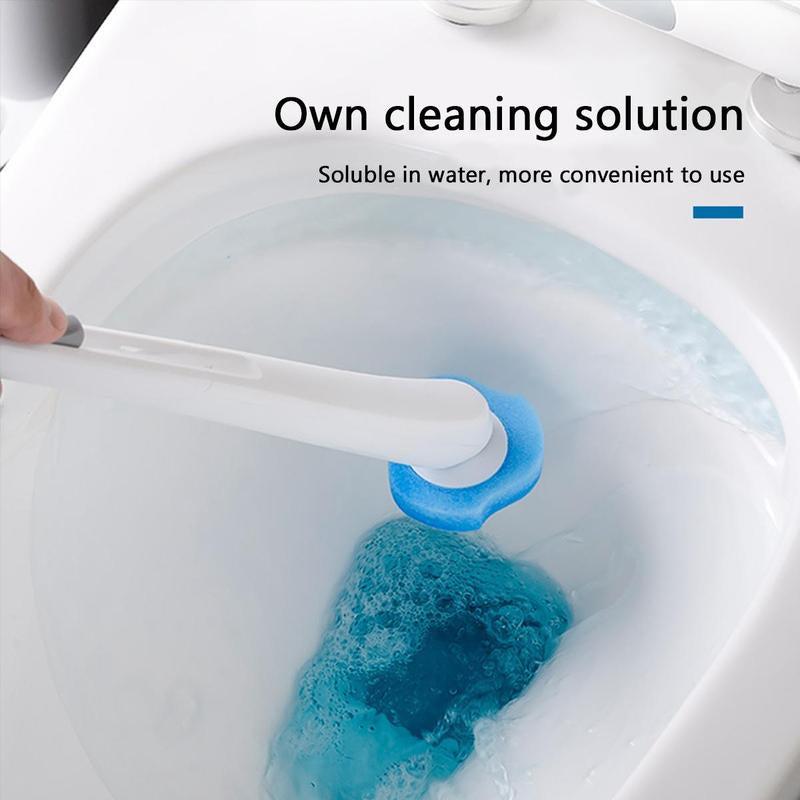 Disposable Toilet Brush Disposable Set, 1 Set Toilet Cleaning Set with Holder, Efficient Bathroom Cleaning Tool for Home & Outdoor