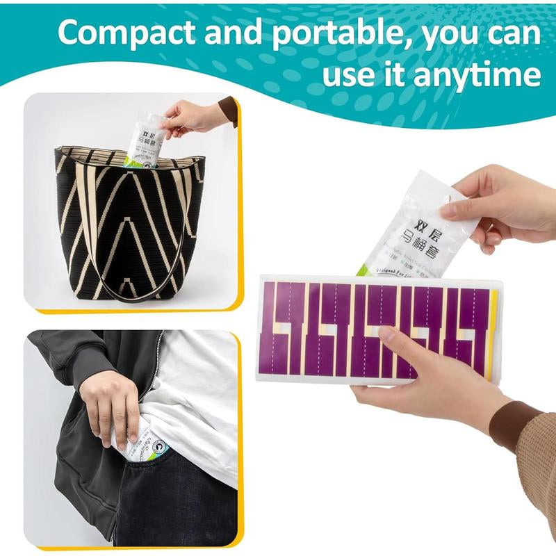 Portable Toilet Mat - Disposable Toilet Seat Cover, Waterproof Non-Woven Fabric, 15 Pcs for Travel, Hotel, Public Toilets Colorful Traditional Set